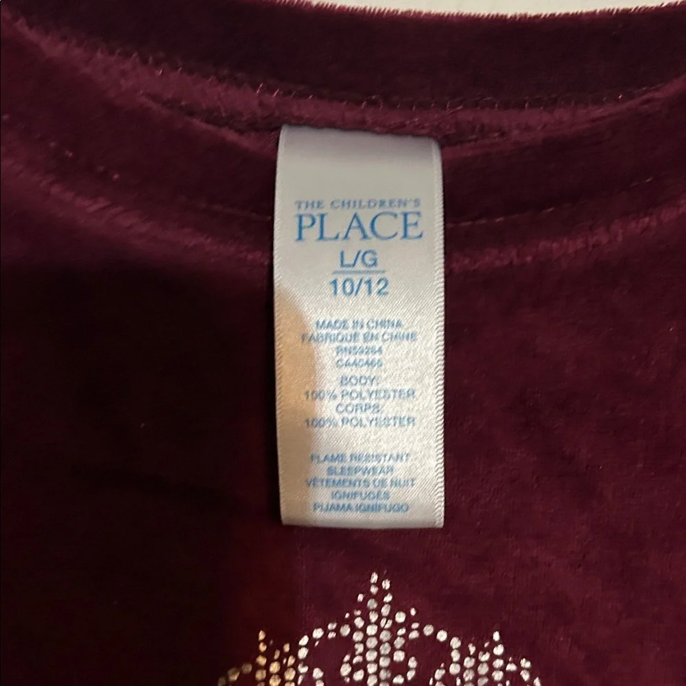 The Children's‎ Place Maroon Velvet Top